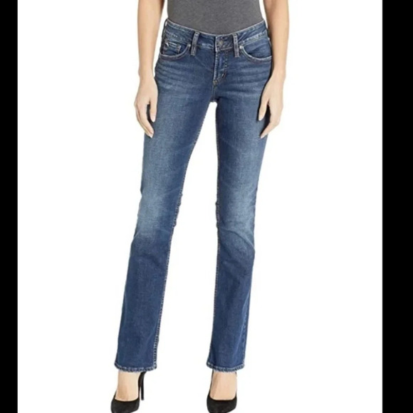 Silver Slim Bootcut Sukiyaki Jeans - Picture 1 of 15